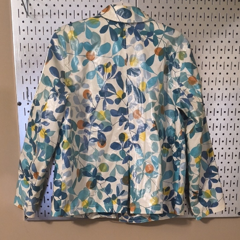Chico's Multicolor Floral Rain Jacket - Picture 2 of 7
